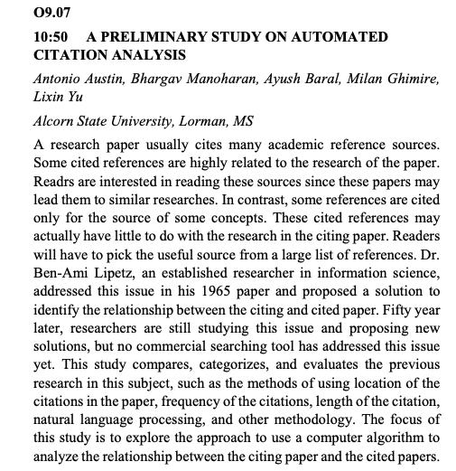 Mississippi Academy of Sciences Abstract